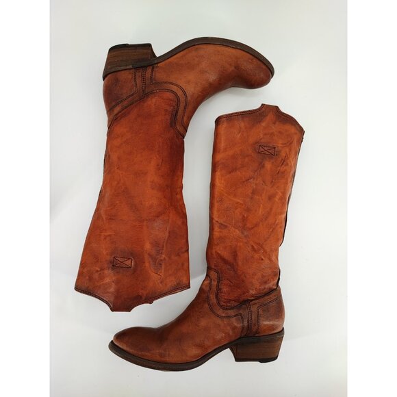 Frye Women's Brown Leather Tall Riding Boots Size 7B US - Picture 5 of 8